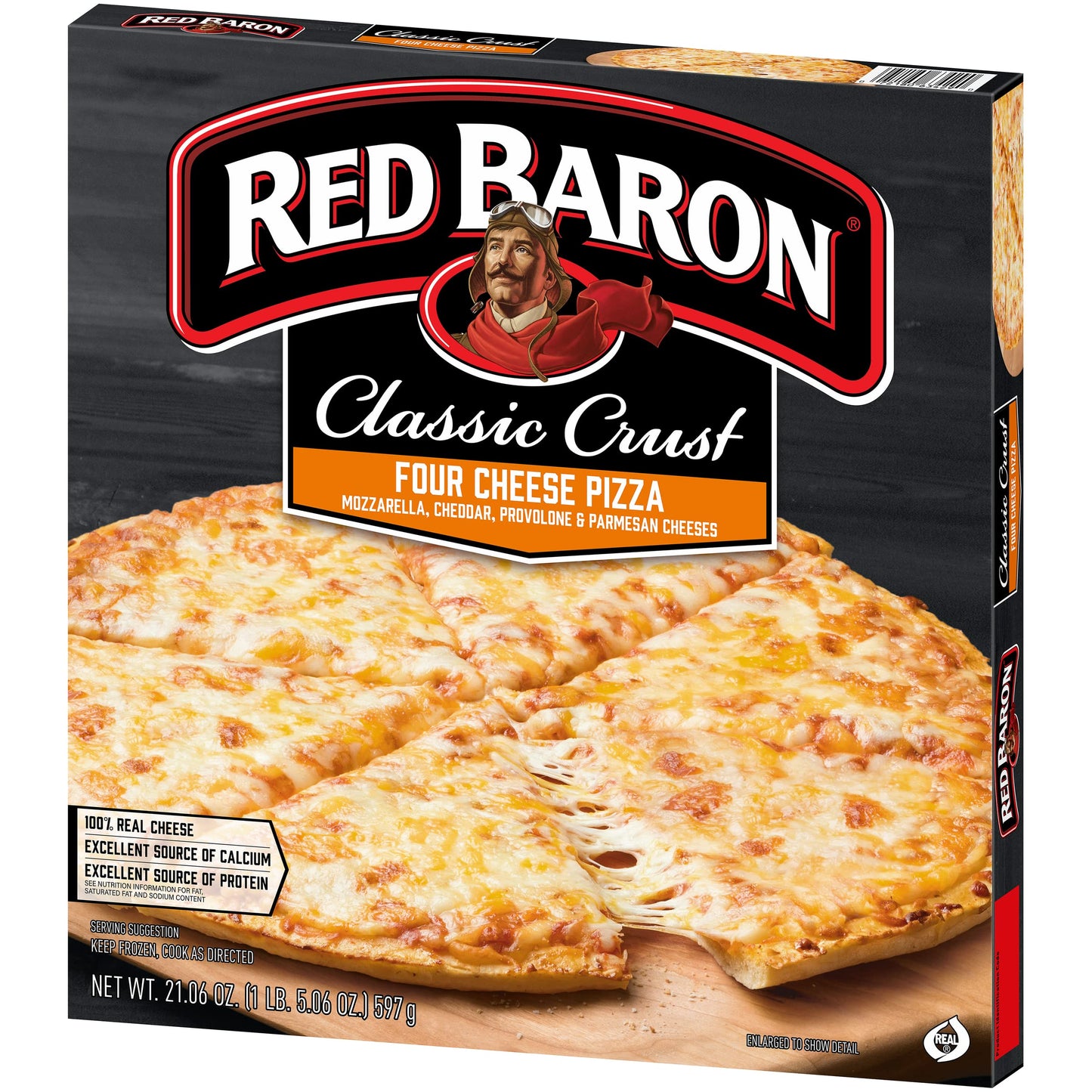 Red Baron Four Cheese Classic Crust Frozen Pizza, 21.06 Oz