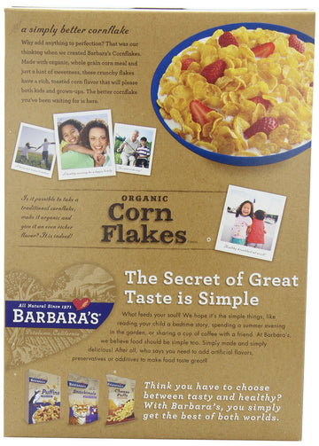 Barbara'S Bakery Corn Flakes, Fruit Juice Sweetened, 9-Ounce Boxes (Pack Of 6)