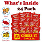 Cheeze-It Cheese Crackers Snacks, 24 Pack Original Baked Snack Crackers, Made with Real Cheese, Lunch Snack Crackers Mini Packs,