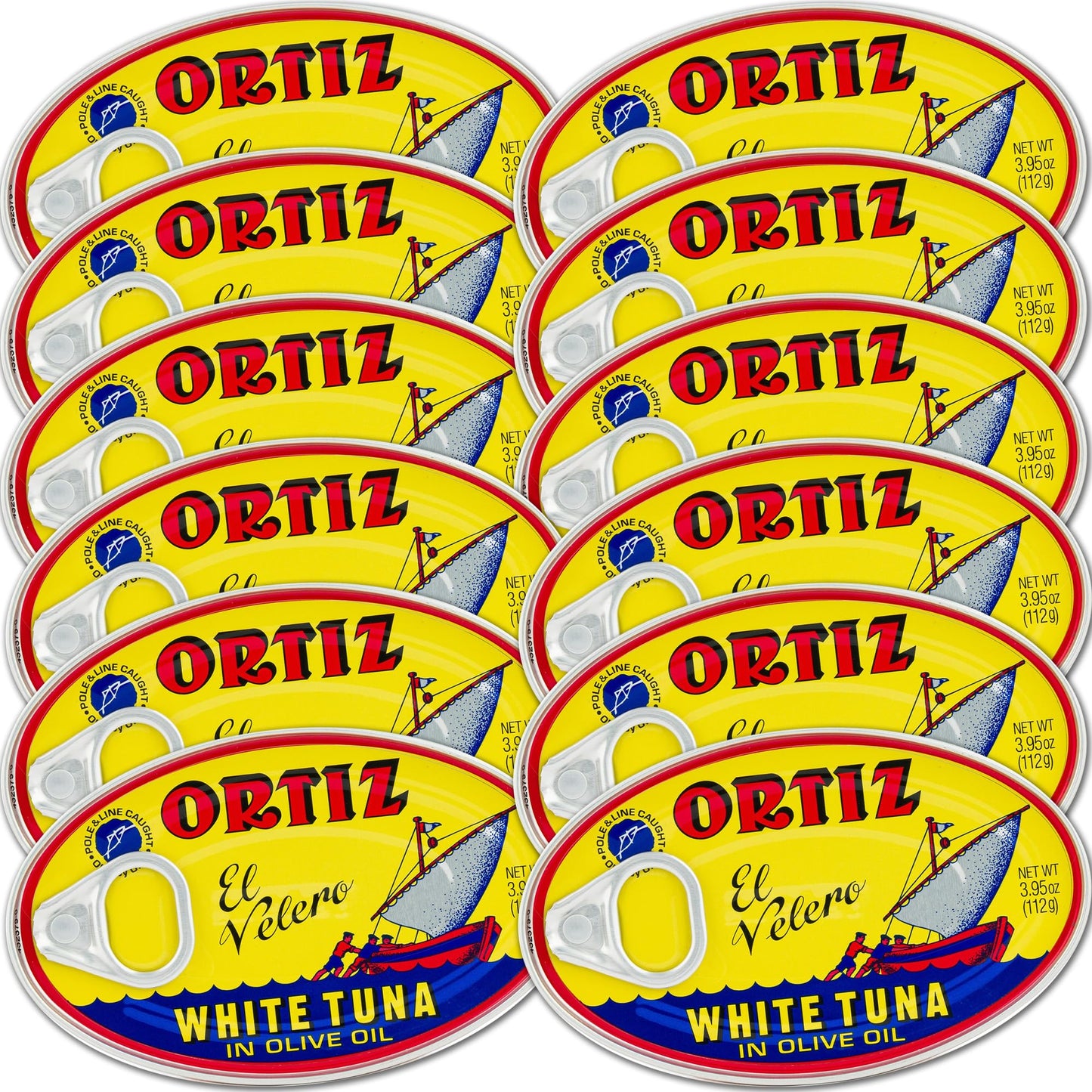Ortiz Tuna In Olive Oil, 3.95Oz Oval Tin, Bulk Pack Of 12 | Superior Canned Tuna In Olive Oil | Ortiz White Tuna In Olive Oil [3.95Oz X 12 Tins]