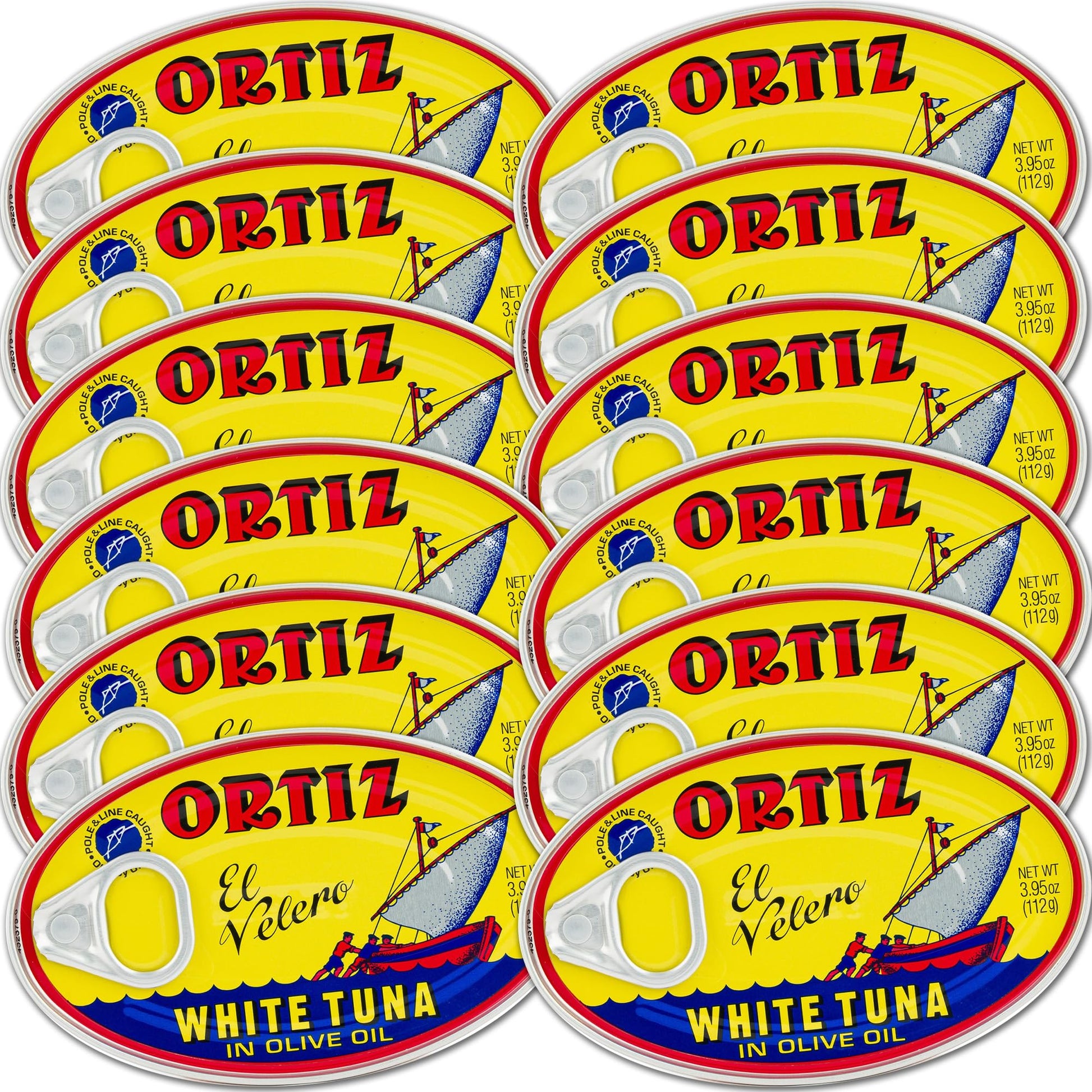 Ortiz Tuna In Olive Oil, 3.95Oz Oval Tin, Bulk Pack Of 12 | Superior Canned Tuna In Olive Oil | Ortiz White Tuna In Olive Oil [3.95Oz X 12 Tins]