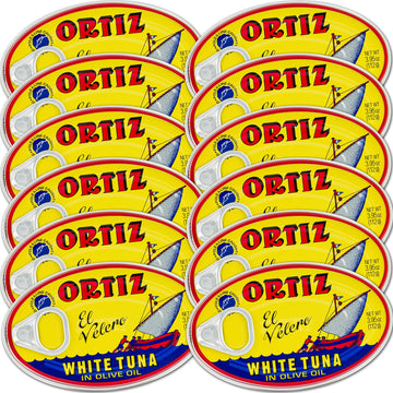 Ortiz Tuna In Olive Oil, 3.95Oz Oval Tin, Bulk Pack Of 12 | Superior Canned Tuna In Olive Oil | Ortiz White Tuna In Olive Oil [3.95Oz X 12 Tins]