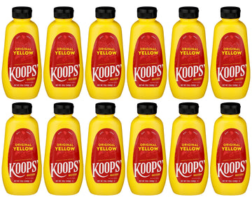Koops' Original Yellow Mustard - Gourmet Mustard, Gluten-Free, Kosher, Made In Usa, From Quality Mustard Seeds, Yellow Mustard S
