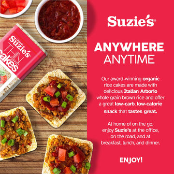 Suzie'S Organic Brown Rice Cake Thins|6 Pack|Unsalted Sodium Free|Usda Organic, Non-Gmo, Fat-Free, Sugar-Free, Gluten-Free|Low-C