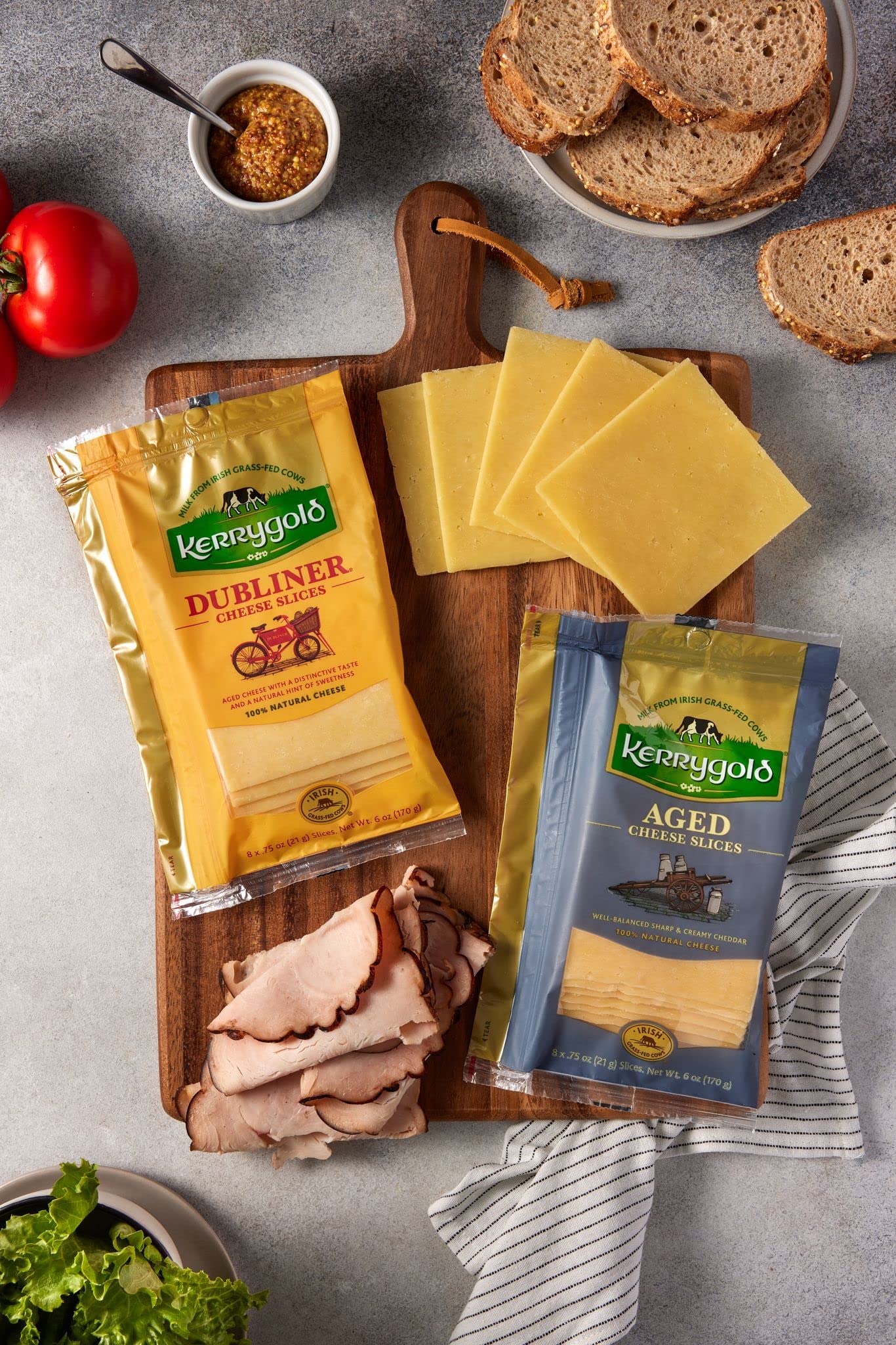 Kerrygold Grass-fed Dubliner Irish Cheese Slices, 6 OZ