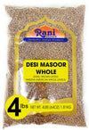 Rani Desi Masoor (Masur) Whole 64Oz (4Lbs) 1.81Kg (Aka. Pardina Spanish / American Brown Lentils Whole) Bulk ~ All Natural | Veg