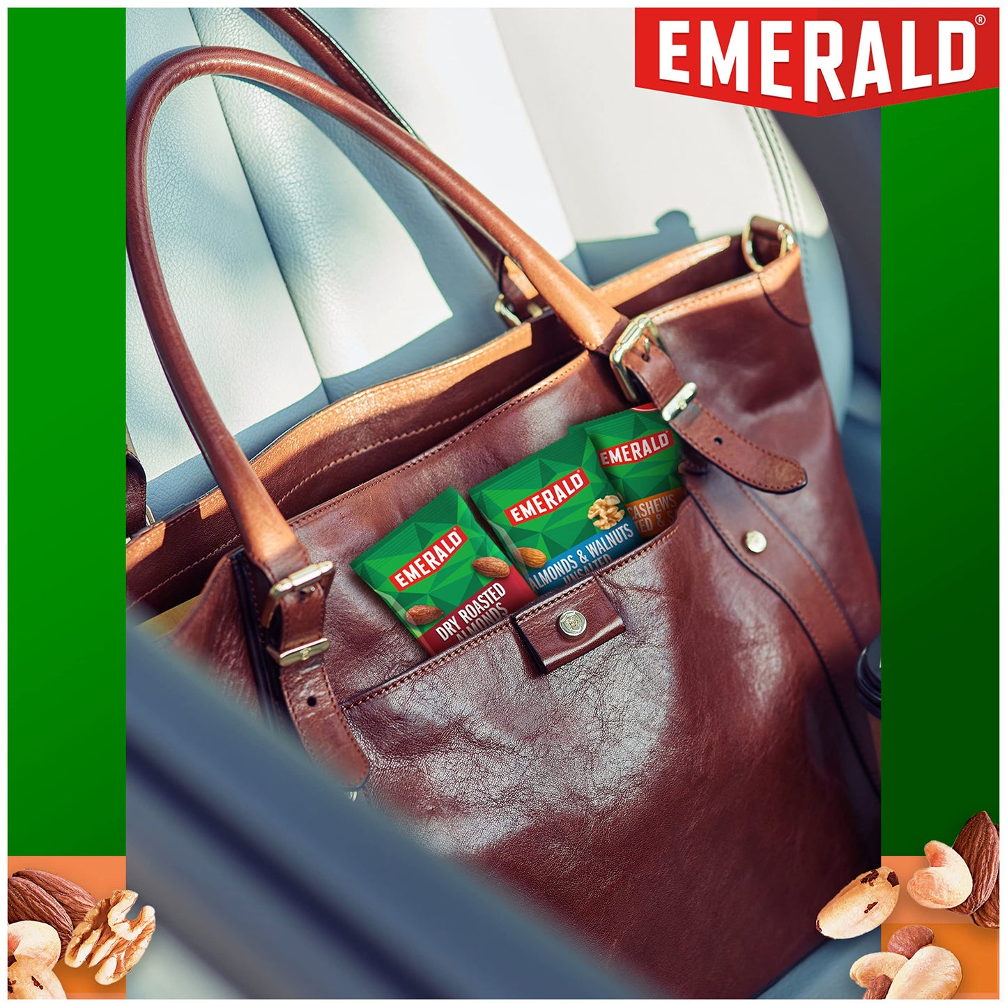 Emerald Nuts Mixed Nuts Variety Pack 18Ct (1-Pack) , 100-Calorie Individual Packs , Features Dry Roasted Almonds, Natural Almonds & Walnuts, And Roasted & Salted Cashews