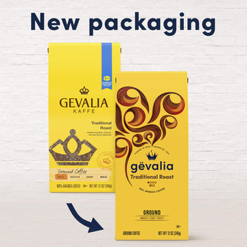 GEVALIA Traditional Roast Ground Coffee, 12 oz Bags, Pack of 3 - Rich Flavor, Premium Quality, Perfect for Coffee Lovers