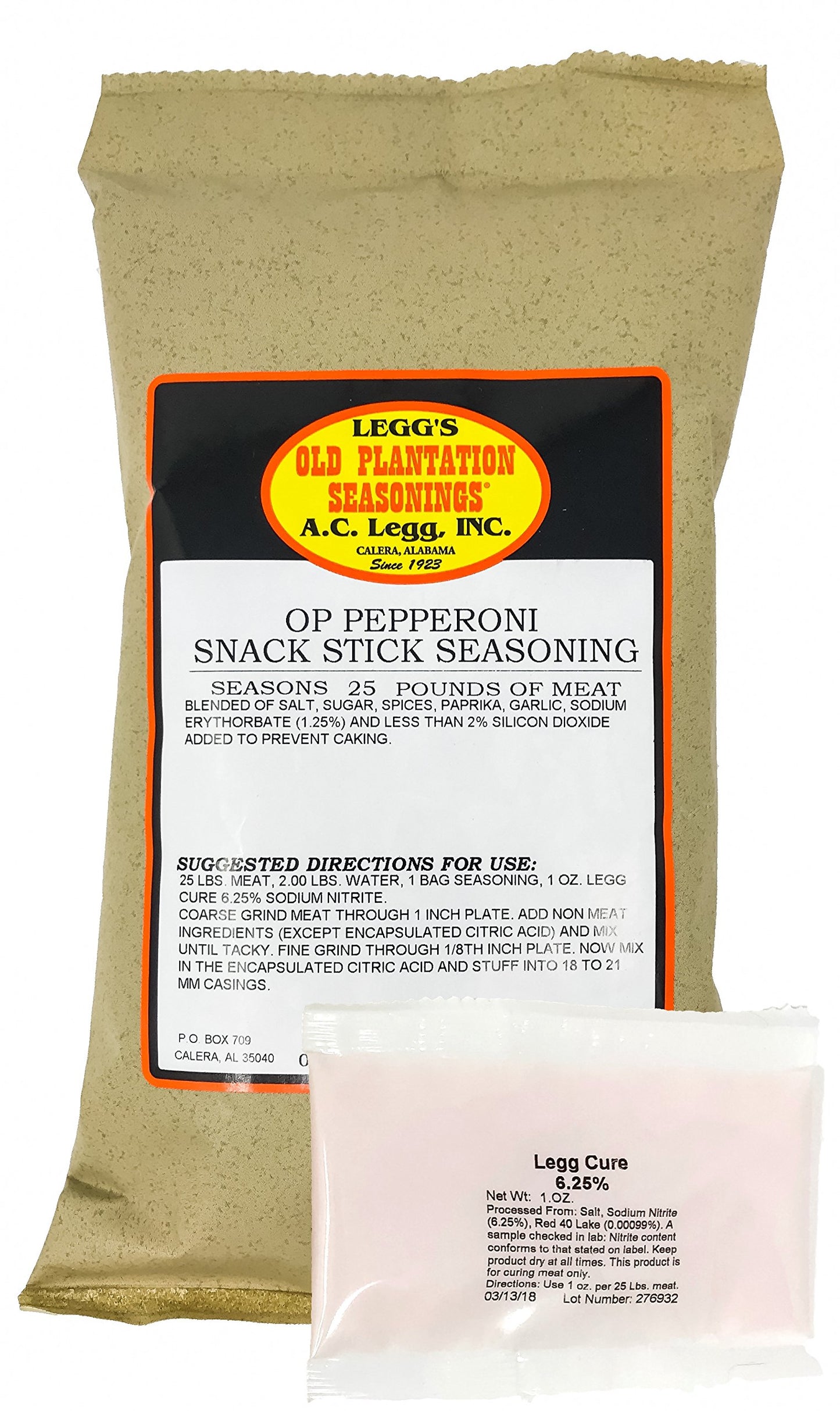 A.C. Legg - Pepperoni Snack Stick Seasoning, 16.75 Ounce - With Cure