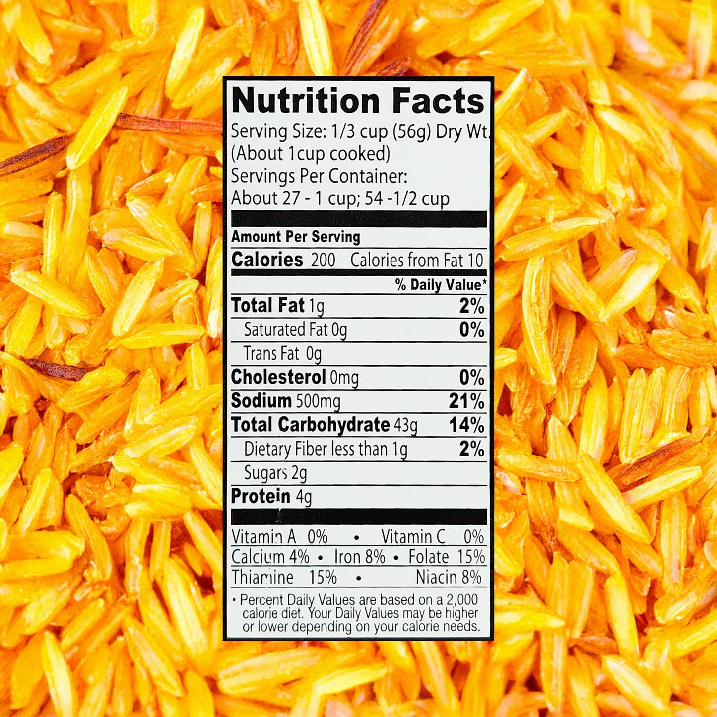 Golden Crown Saffron Yellow Rice - 32 Oz (2Lb) | Naturally Aged Halal + Long Aromatic | Tasty And Delicious Flavorful | Long-Grain Stovetop Or Microwave Rice
