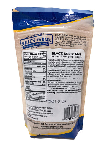 Shiloh Farms - Organic Black Soybeans 2 Pack - 15 Ounce Each