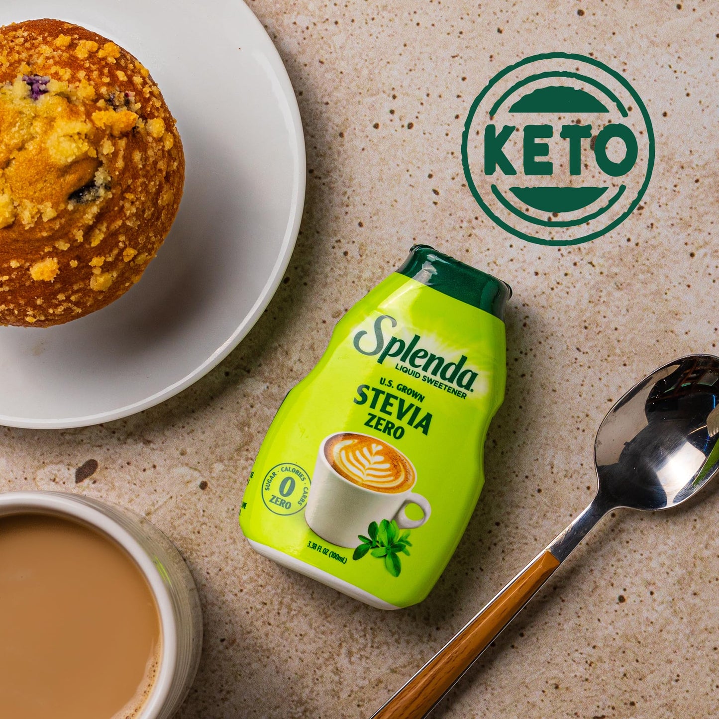 SPLENDA Stevia Liquid Zero Calorie Sweetener Drops, 3.38 Fl Oz Bottle