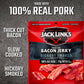 Jack Links Bacon Jerky, Hickory Smoked - Flavorful Ready To Eat Meat Snack With 11G Of Protein Per Serving, Made With 100% Thick Cut Real Bacon, Protein Snack, Keto Friendly, 2.5 Oz.