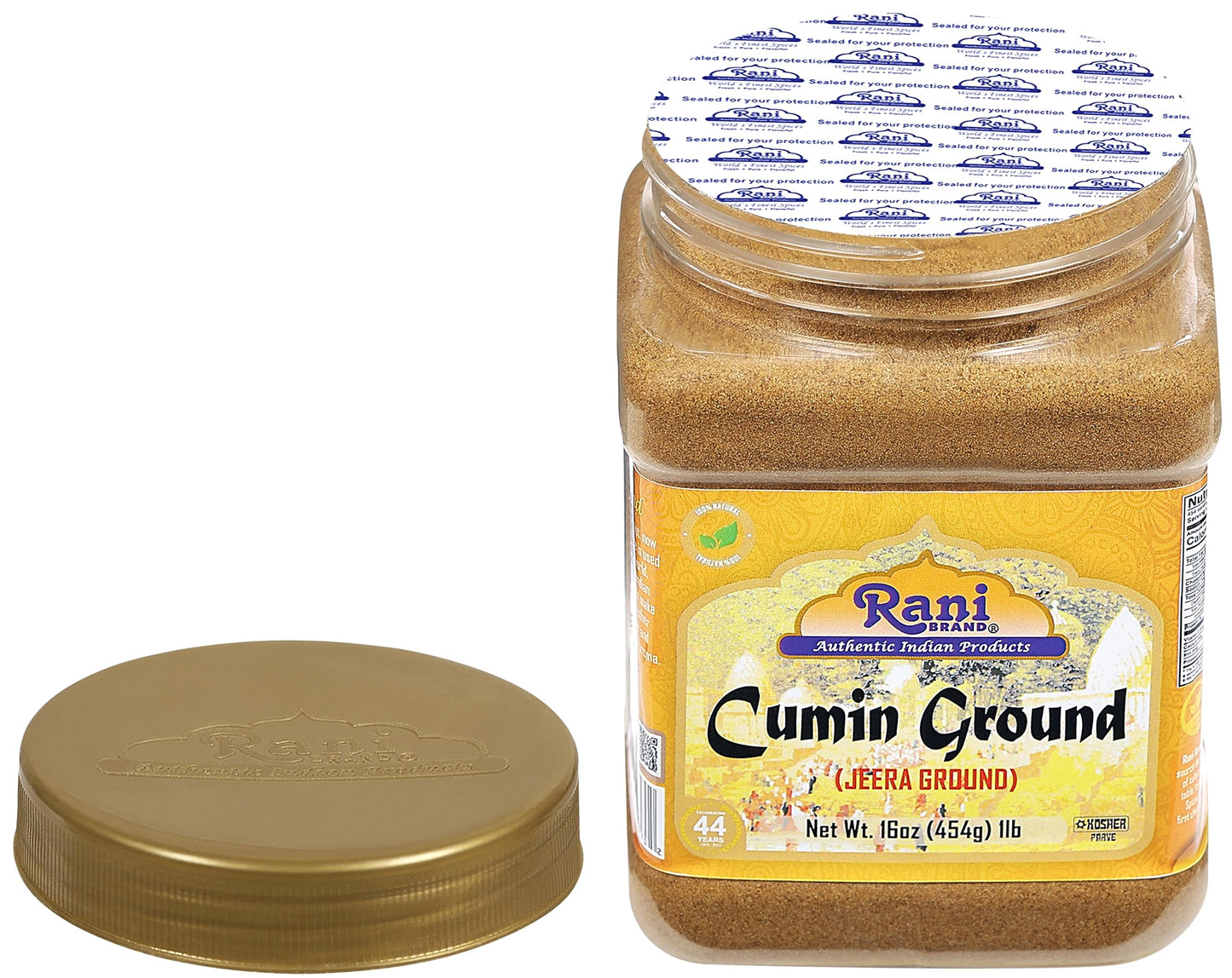 Rani Cumin (Jeera) Powder Spice 16Oz (1Lb) 454G Pet Jar ~ All Natural | Vegan | Gluten Friendly | Non-Gmo | Kosher | Indian Origin