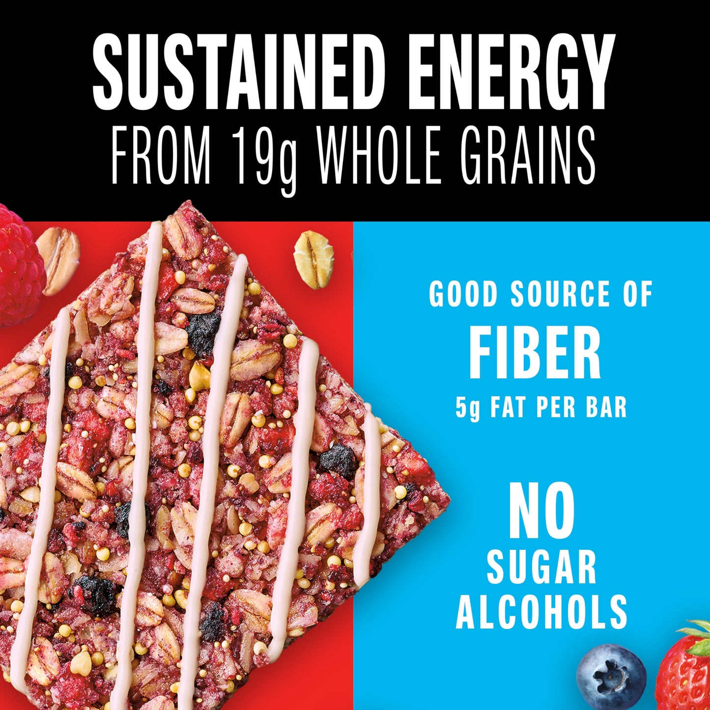 KIND Healthy Grains Energy Bars, Mixed Berry, Gluten Free, 10 Ct Value Pack, 14.1oz