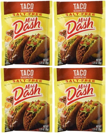 Mrs Dash Salt Free Taco Seasoning Mix (1.25 Oz Packets) 4 Pack