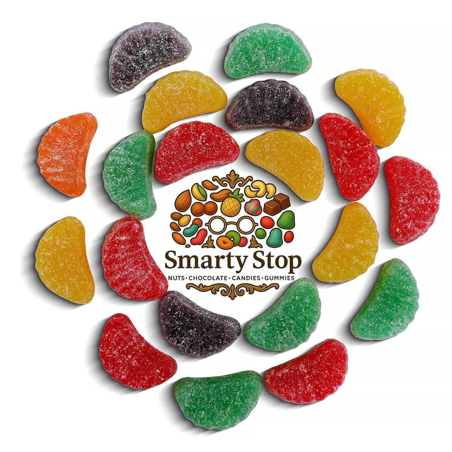 Smarty Stop Assorted Slice Wedges Candy - 5 LB Pack - Orange & Lime Flavors