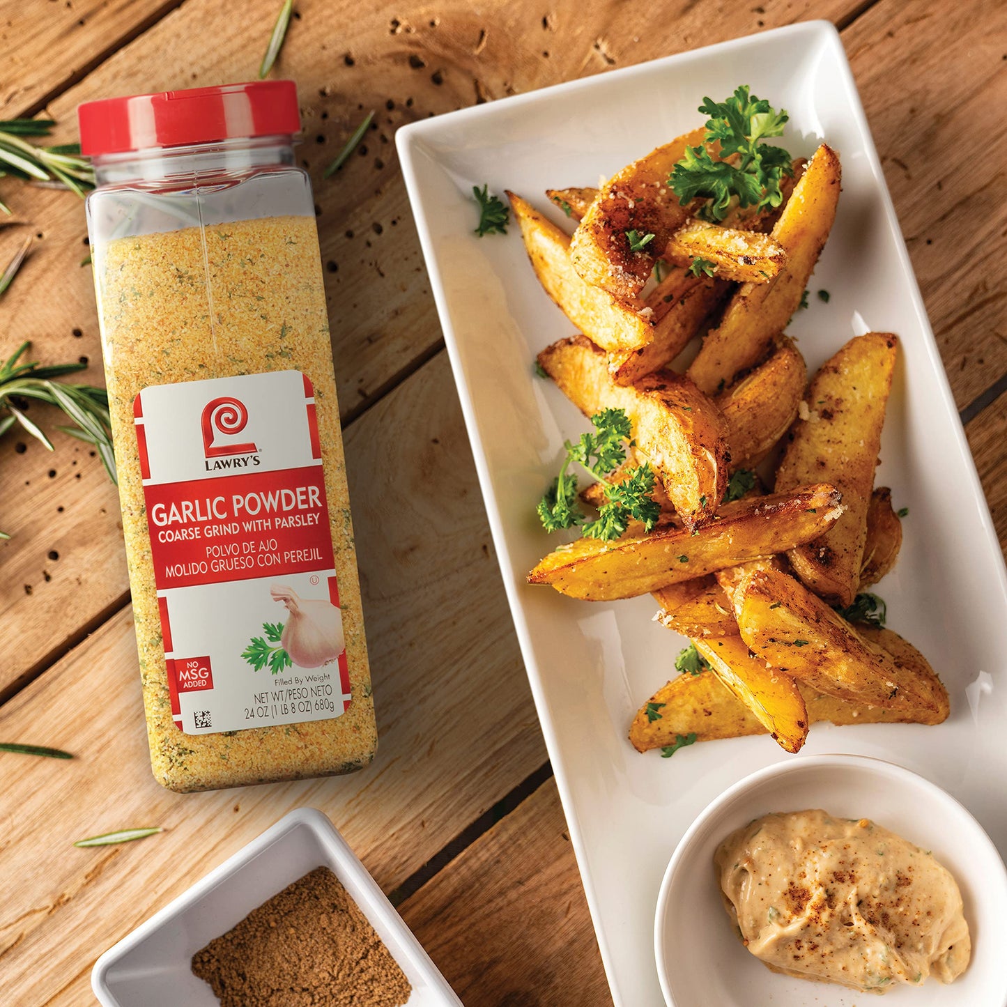 Lawrys Coarse Grind Garlic Powder with Parsley, 24 oz - Perfect for Beef, Poultry, Breads and More