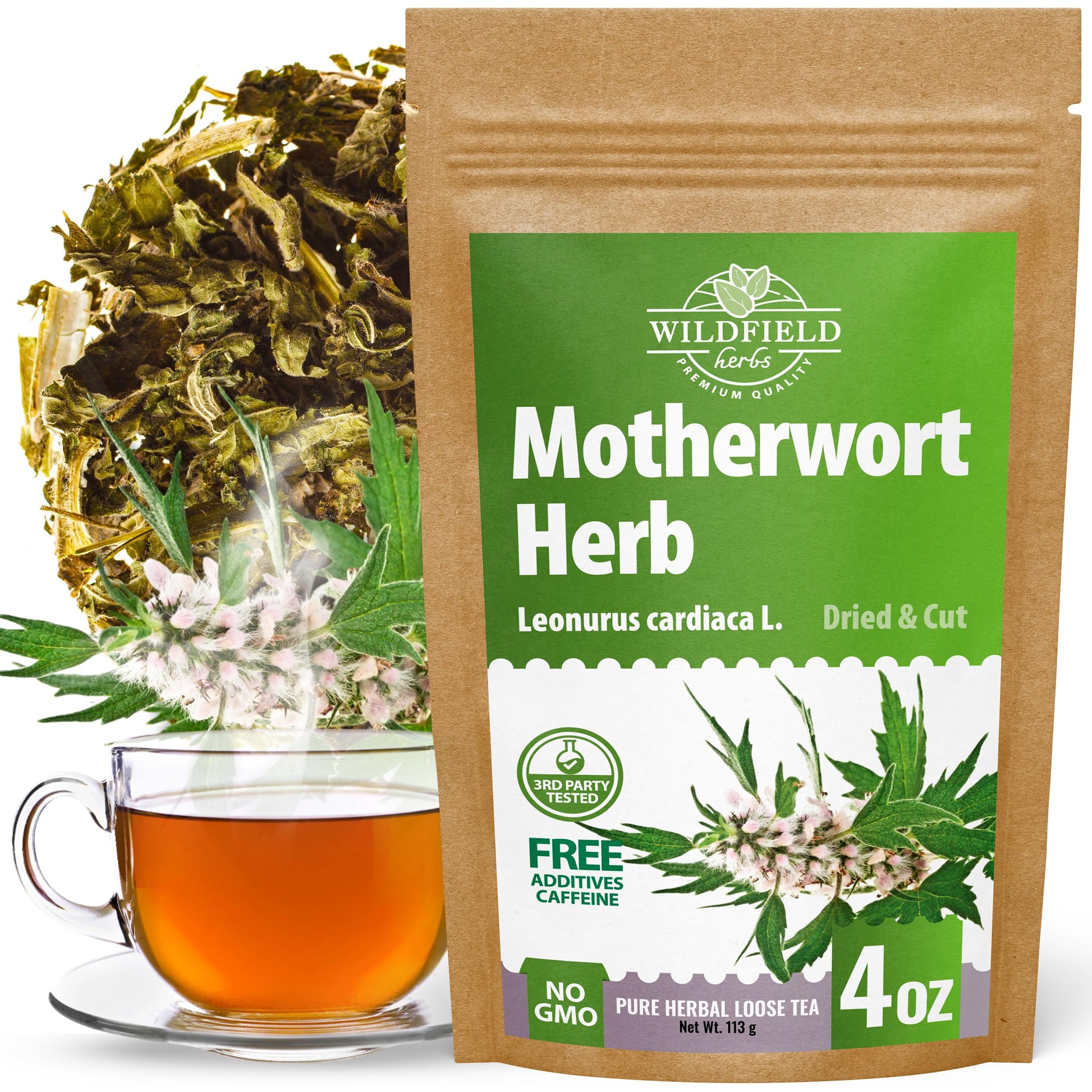 4 oz. Motherwort Tea Dried Motherwort Herb Tea (Leonurus Cardiaca) - 113g Leonurus Cardiaca (Cola De Le  n)