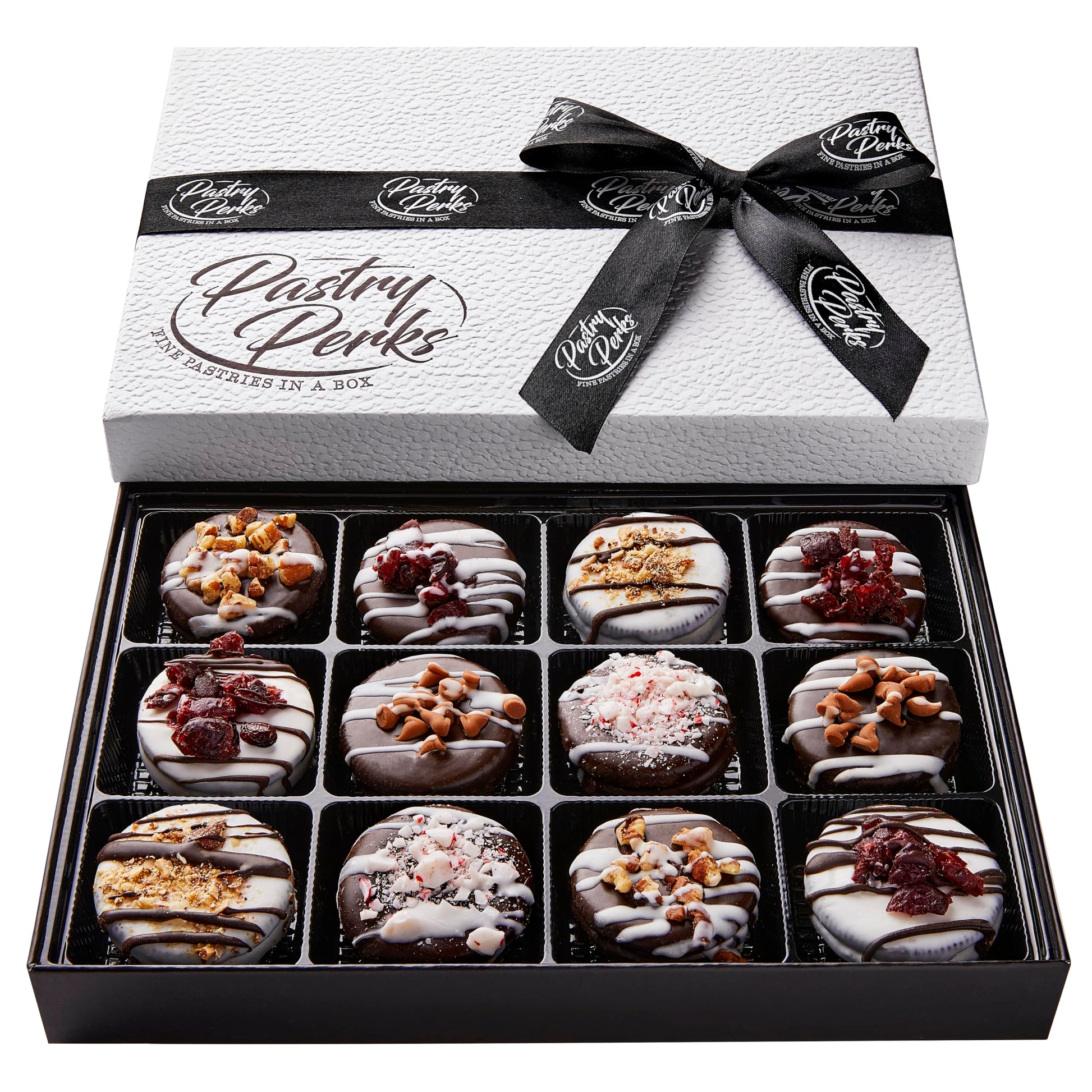 Pastry Perks 12 Gourmet Chocolate Covered Valentines Day Cookies Gift Basket | Christmas Gifts For Women & Men  Mom  Dad  Grandma | Thanksgiving Food Delivery