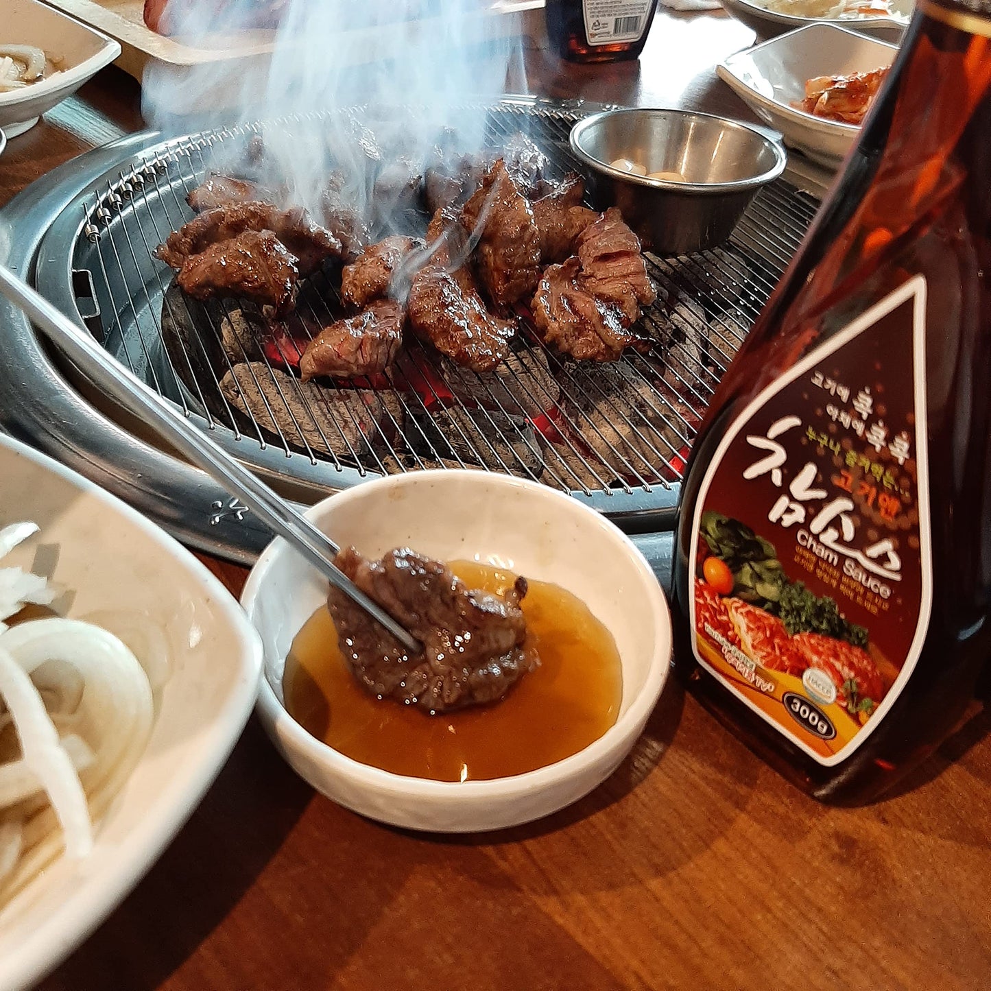 Woori Cham Sauce Korean Bbq Soy Sauce, #1 Steak Sauce In Korea, Magic Sauce For Korean Bbq, Kalbi, Bulgogi, And Pickles, (10.6Oz