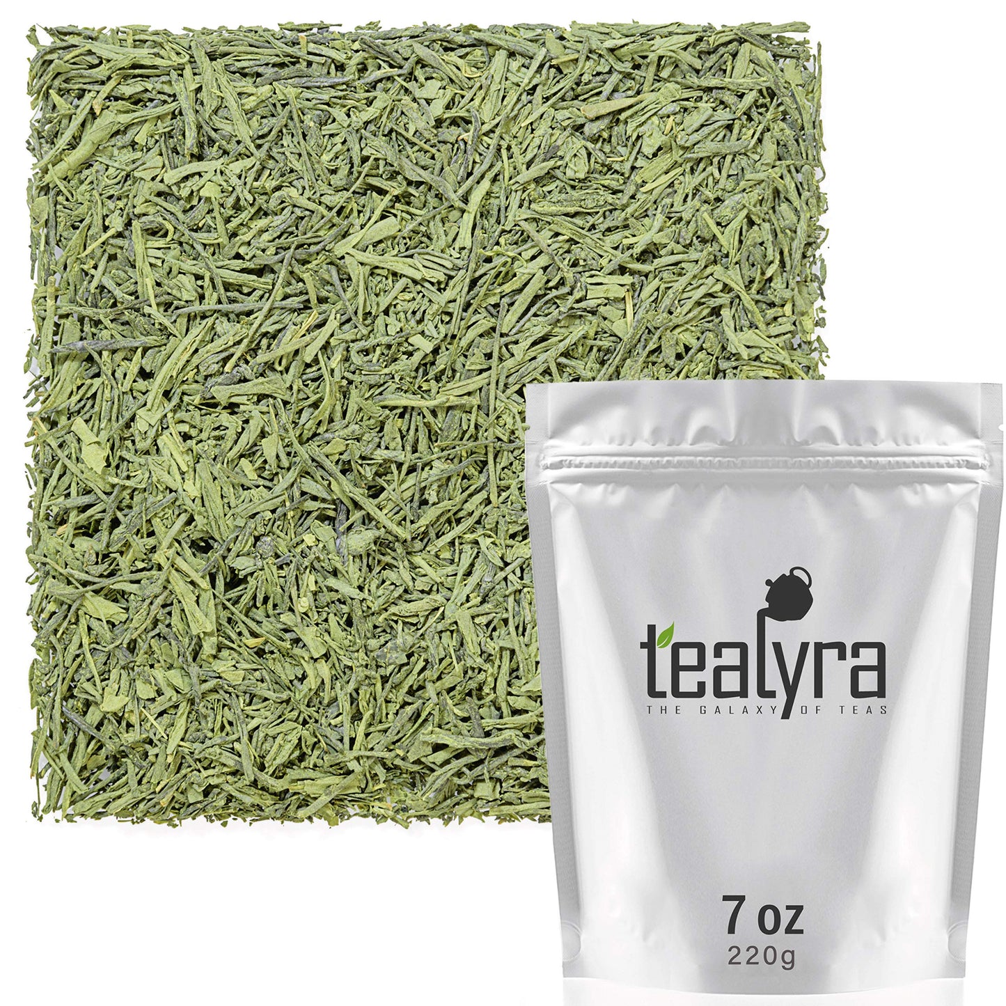 Tealyra - Japanese Iri Sencha - Blend Of Matcha Powder And Sencha Green Tea - Loose Leaf Tea - Energy Blend Medium - High Antioxidants - 220G (8-Ounce)