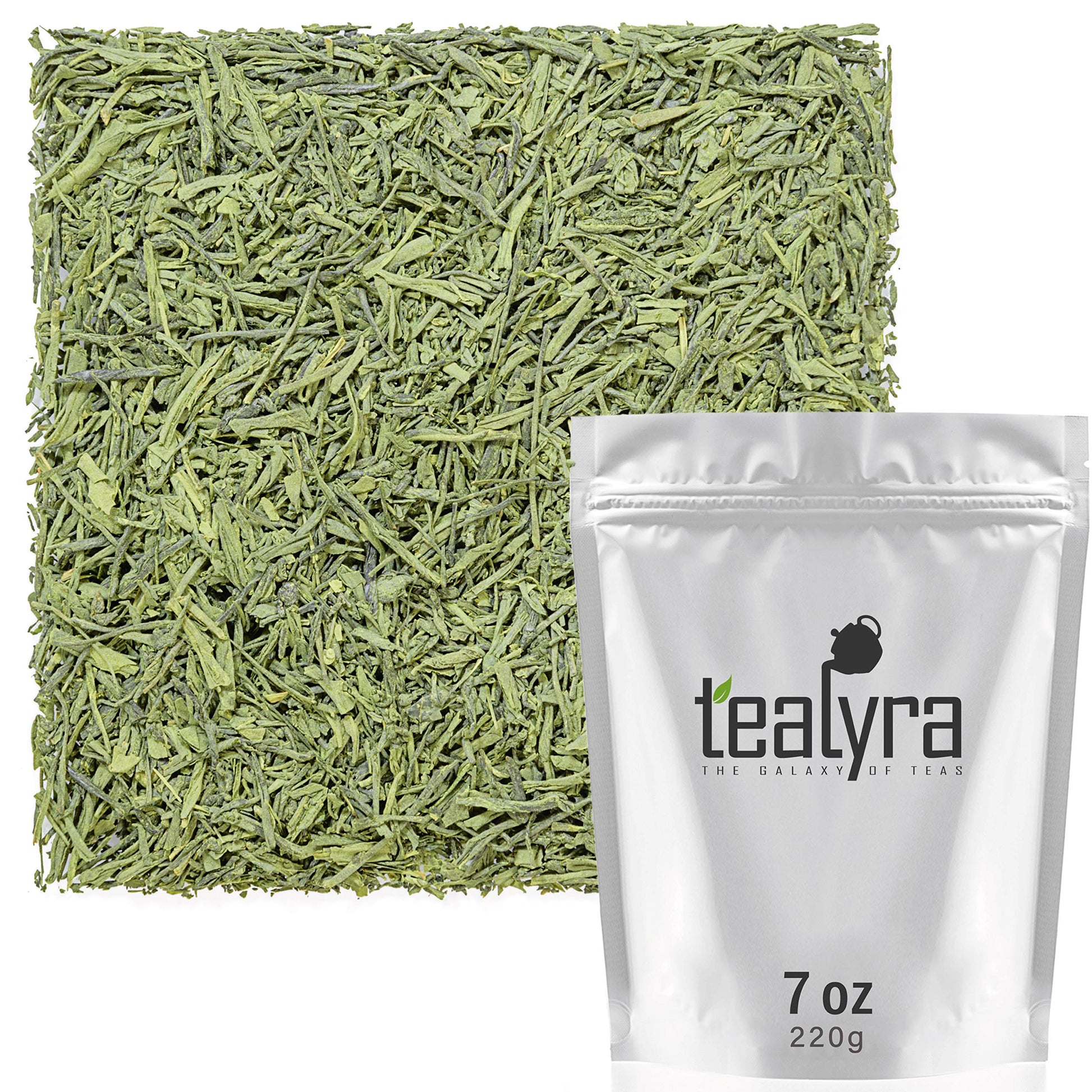 Tealyra - Japanese Iri Sencha - Blend Of Matcha Powder And Sencha Green Tea - Loose Leaf Tea - Energy Blend Medium - High Antioxidants - 220G (8-Ounce)