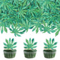Rsstarxi 60 Pack Edible Cupcake Toppers - Rice Paper Green Leaves Decoration for Parties and Anniversaries, Design 4