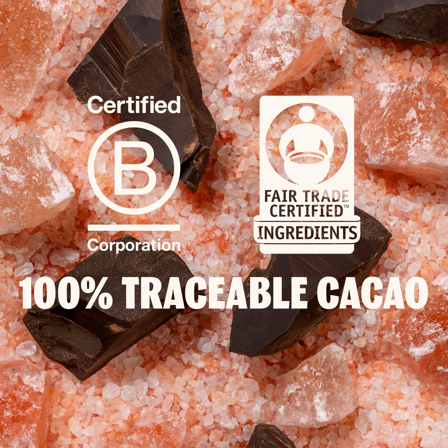 Tcho Dark & Salty Chocolate Bars - Organic 81% Dark Chocolate With Pink Himalayan Salt - Individually Wrapped 100% Plant-Based P