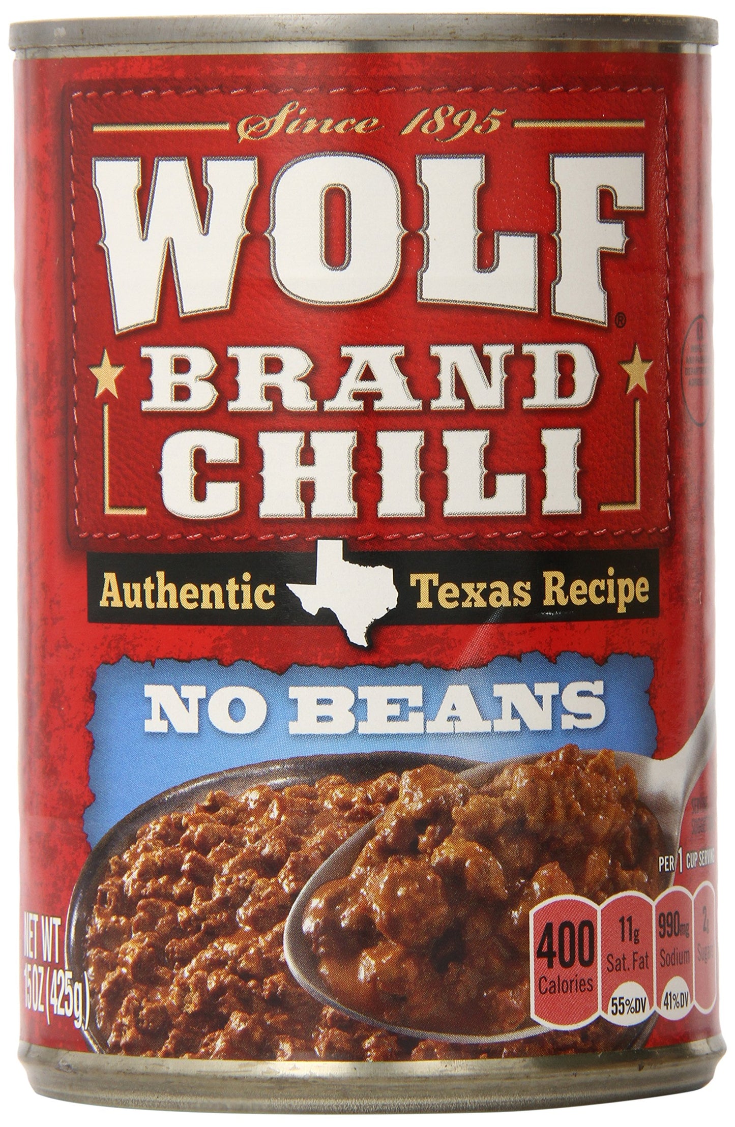 Wolf Brand Chili With No Beans, 15 Ounce (Pack Of 12)