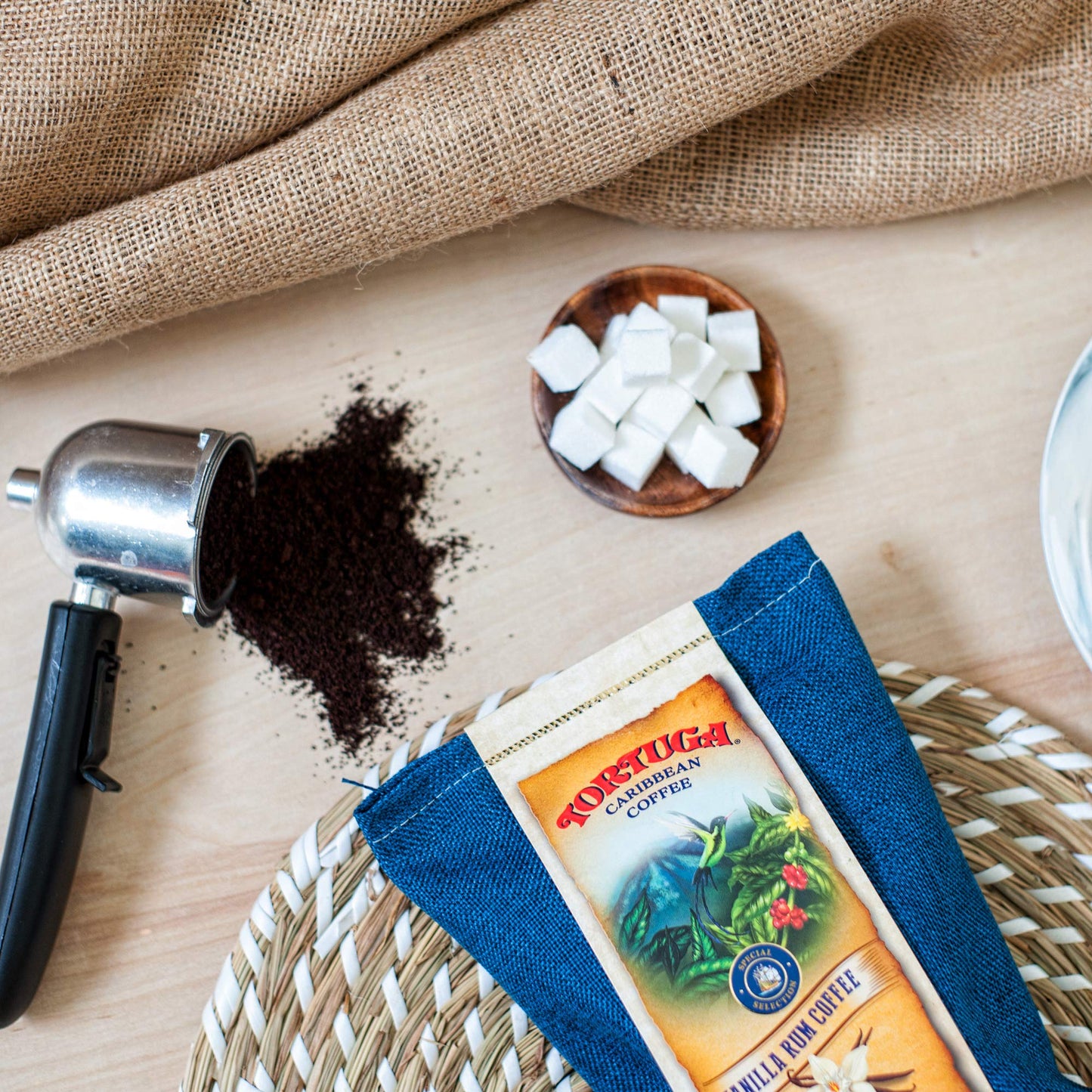 Tortuga Caribbean Port Royal Jamaican Blue Mountain Flavored Coffee- Roasted And Ground Coffee 10Oz - The Perfect Premium Gourme