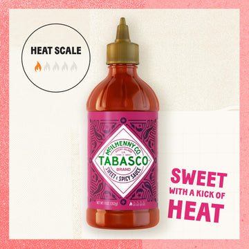TABASCO Brand Sweet and Spicy Sauce, Mild Hot Sauce, Easy-to-Squeeze Bottle, Perfect Balance of Sweet & Heat, Versatile Flavor,