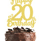 20 Birthday Cake Toppers-Gold Glitter, Twenty Cake Topper, 20 Cake Toppers, 20Th Birthday Decorations,20Th Birthday Cake Topper,