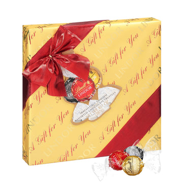 Lindt LINDOR Holiday Assorted Chocolate Candy Truffles Wrapped Gift Box  Assorted Chocolate Candy with Smooth  Melting Truffle Center  10.1 oz.