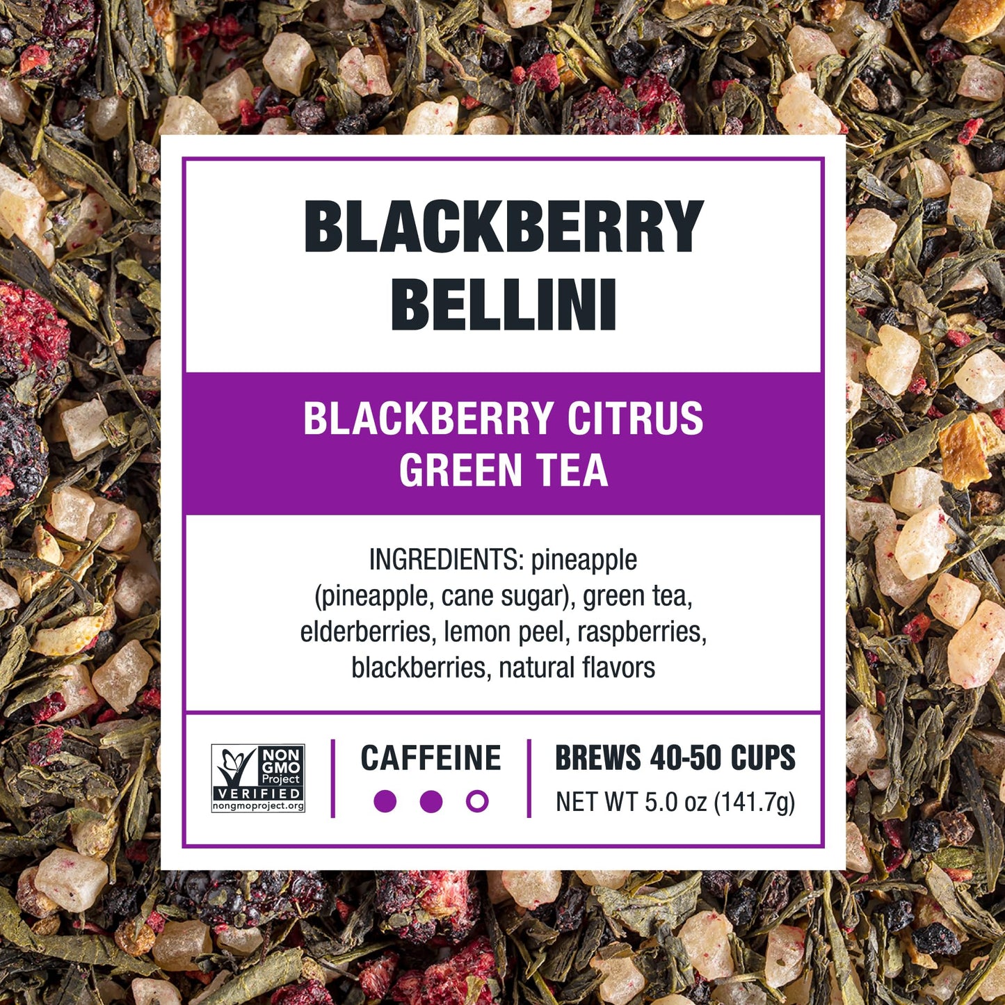Tiesta Tea - Blackberry Bellini | Blackberry Citrus Green Tea | enhanced Loose Leaf Tea Blend | Medium Caffeinated Green Tea | Make Hot or Iced Tea & Brews Up to 50 Cups - 5 Ounce Refillable Tin