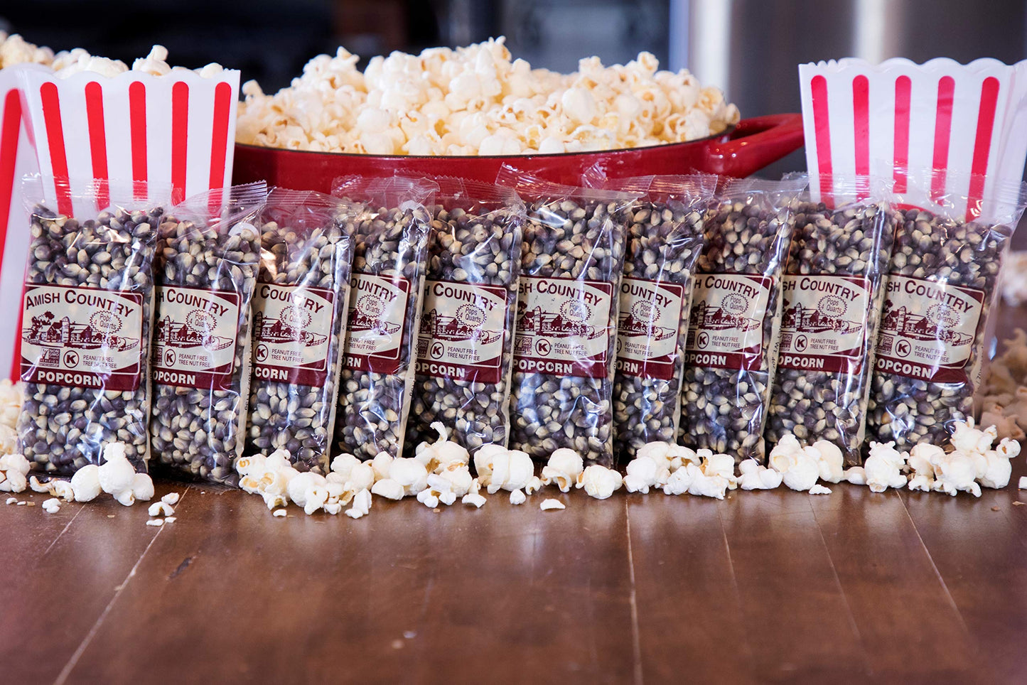Amish Country Popcorn | 10-4oz Bags - Blue Kernels | Old Fashioned, Non-GMO and Gluten Free