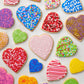 DECOPAC Valentines Day Quins, 18oz, Fancy Sprinkles In Heart Shapes, Candy Sprinkles in Handheld Container, Edible Sprinkles Fo