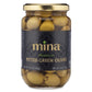 Mina Pitted green Olives Premium Handpicked and Naturally cured - gluten Free Low carb Vegan - great Keto Snacks to go 12.5 oz