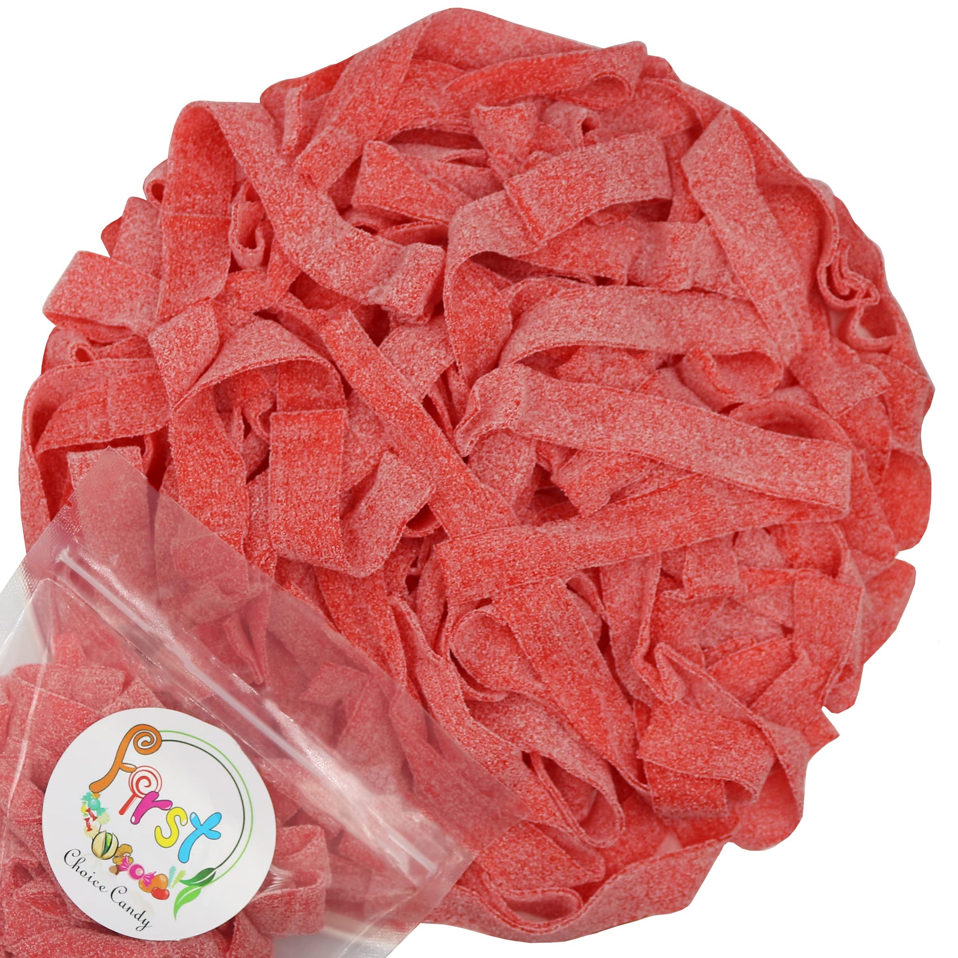 All Color Sour Gummy Belts (Strawberry, 2 Lb)