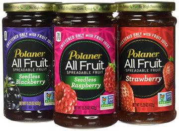 Polaner All Fruit Non-Gmo Spreadable Fruit, Assorted Flavors, Strawberry, 15.25 Ounce (Pack Of 3)