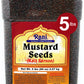 Rani Black Mustard Seeds Whole Spice (Kali Rai) 80Oz (5Lbs) 2.27Kg Bulk Pet Jar ~ All Natural | Gluten Friendly | Non-Gmo | Vega
