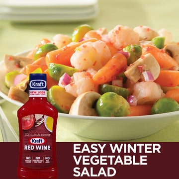 Kraft Vinaigrette Dressing Red Wine 16 Fl Oz - Perfect for Salads and Marinades