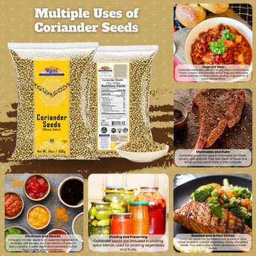 Rani Coriander (Dhania) Seeds Whole, Indian Spice 14Oz (400G) ~ All Natural | Gluten Friendly | Non-Gmo | Kosher | Vegan | Indian Origin