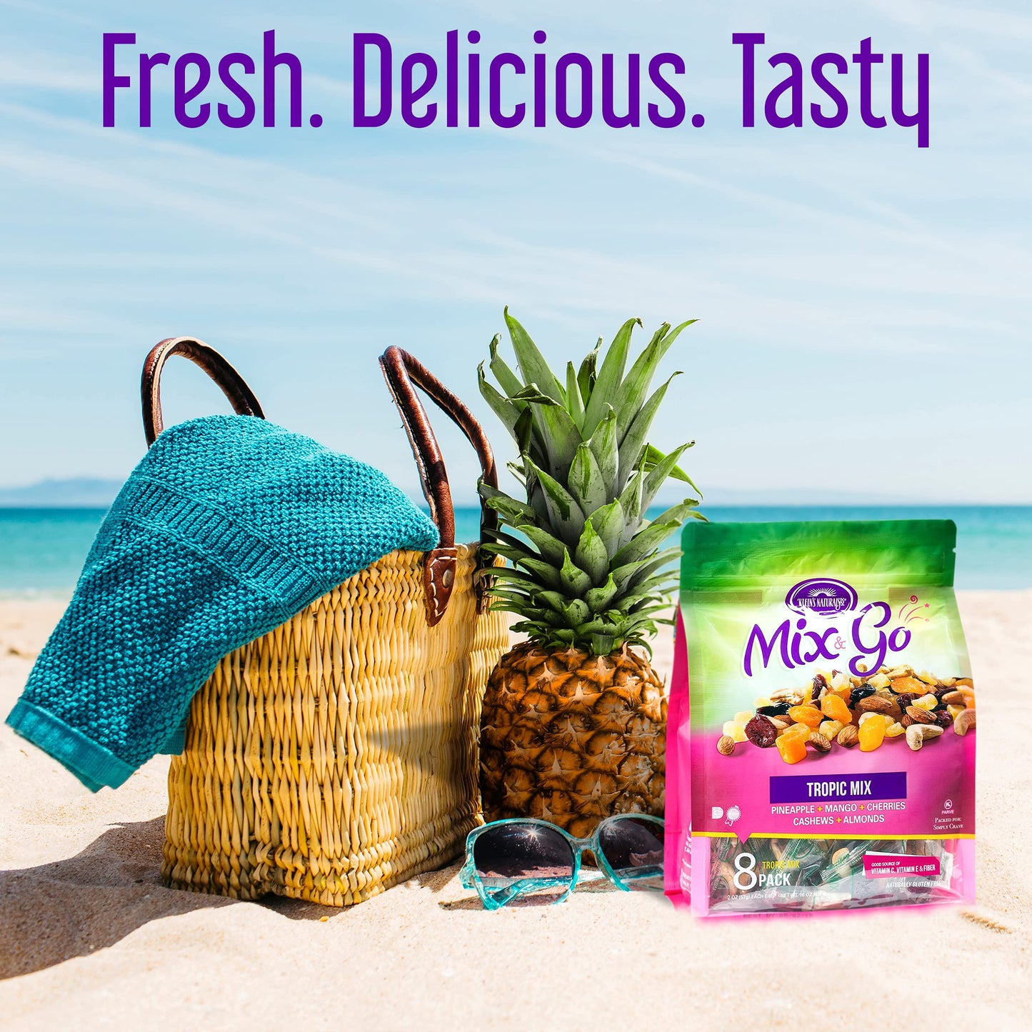 Klein'S Naturals Mix & Go Single Serve Trail Mix Individual Packs ~ Fruit And Nut Mix ~ Trailmix ~ Trail Mix Bags ~ Single Serve