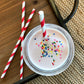 Outside The Box Papers Popcorn Bags Peanut Sacks And Striped Paper Straws 36 Of Each Bag And 25 Of Each Straw Red, White, Blue