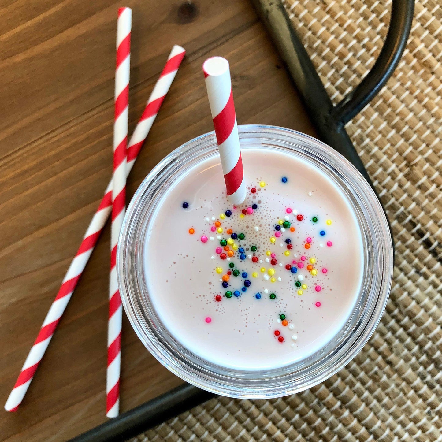 Outside The Box Papers Popcorn Bags Peanut Sacks And Striped Paper Straws 36 Of Each Bag And 25 Of Each Straw Red, White, Blue