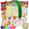 Easter Snack Basket (52 Count) Filled with Candy, Peelable Gummies,Treats, Bunny and More, Great Package for Family, Friends, Ki