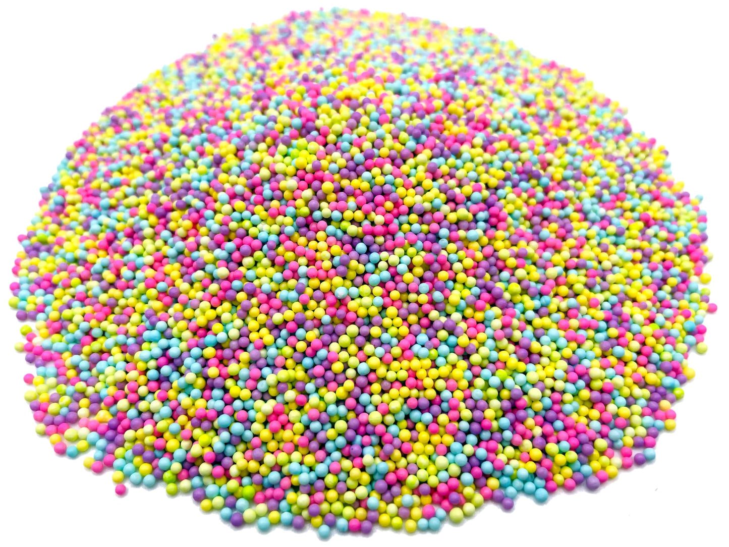 Colors of the Garden Pastel Nonpareils - 4 OZ Resealable Standup Candy Bag - Nonpareils in Pastel Colors - Yellow, Pink, Green, 