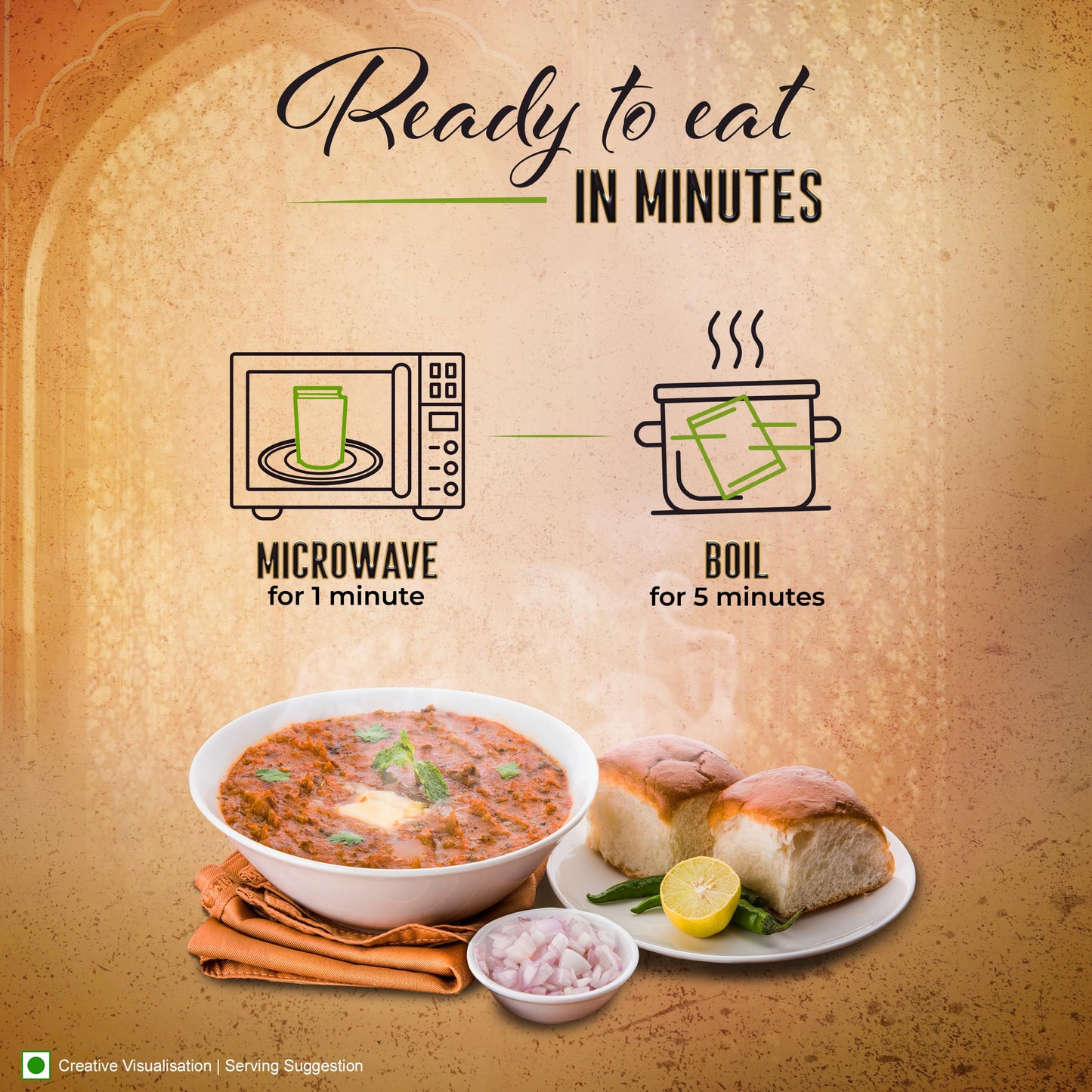 Kitchens Of India Ready To Eat Pav Bhaji, Mashed Vegtable Curry, 10-Ounce Boxes (Pack Of 6)