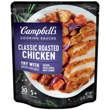 Campbell'S Cooking Sauces, Classic Roasted Chicken Sauce, 12 Oz Pouch
